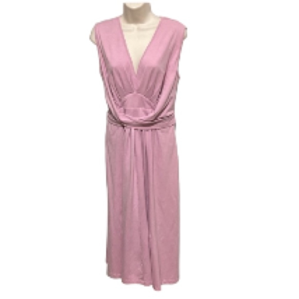 eSHAKTI Dusty Pink Sleeveless Cotton Blend Sheath Dress Womens Large 14